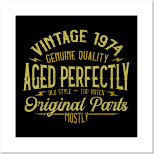 Vintage 1974 45th Birthday 45 Years Old Gift Posters and Art
